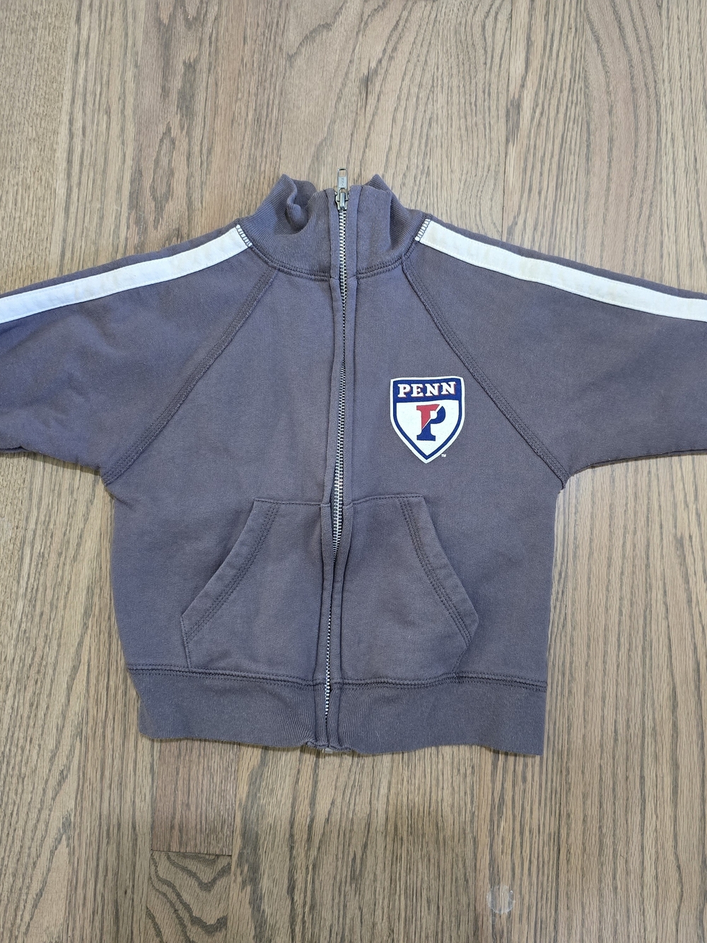 University Of Pennsylvania Kids Gray Full-Zip Track Jacket 3T